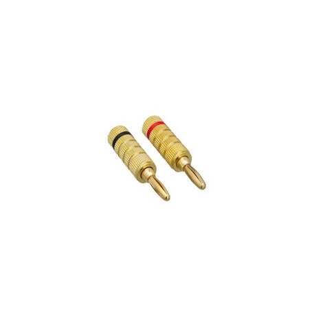 Cable Wholesale Banana Plug for Speaker Cable, Closed Screw Type, Gold-Plated, 2PK 30C3-4169B